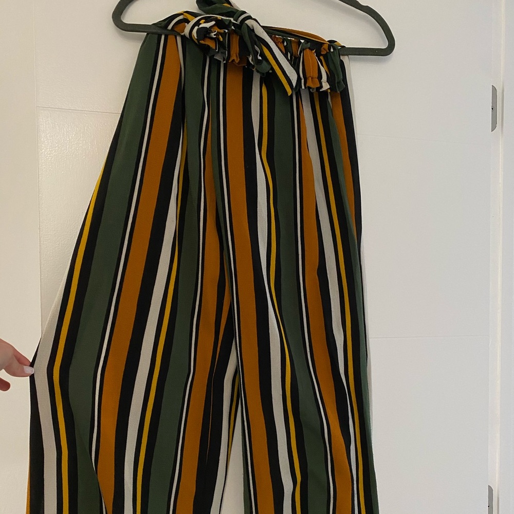 Striped flare pants